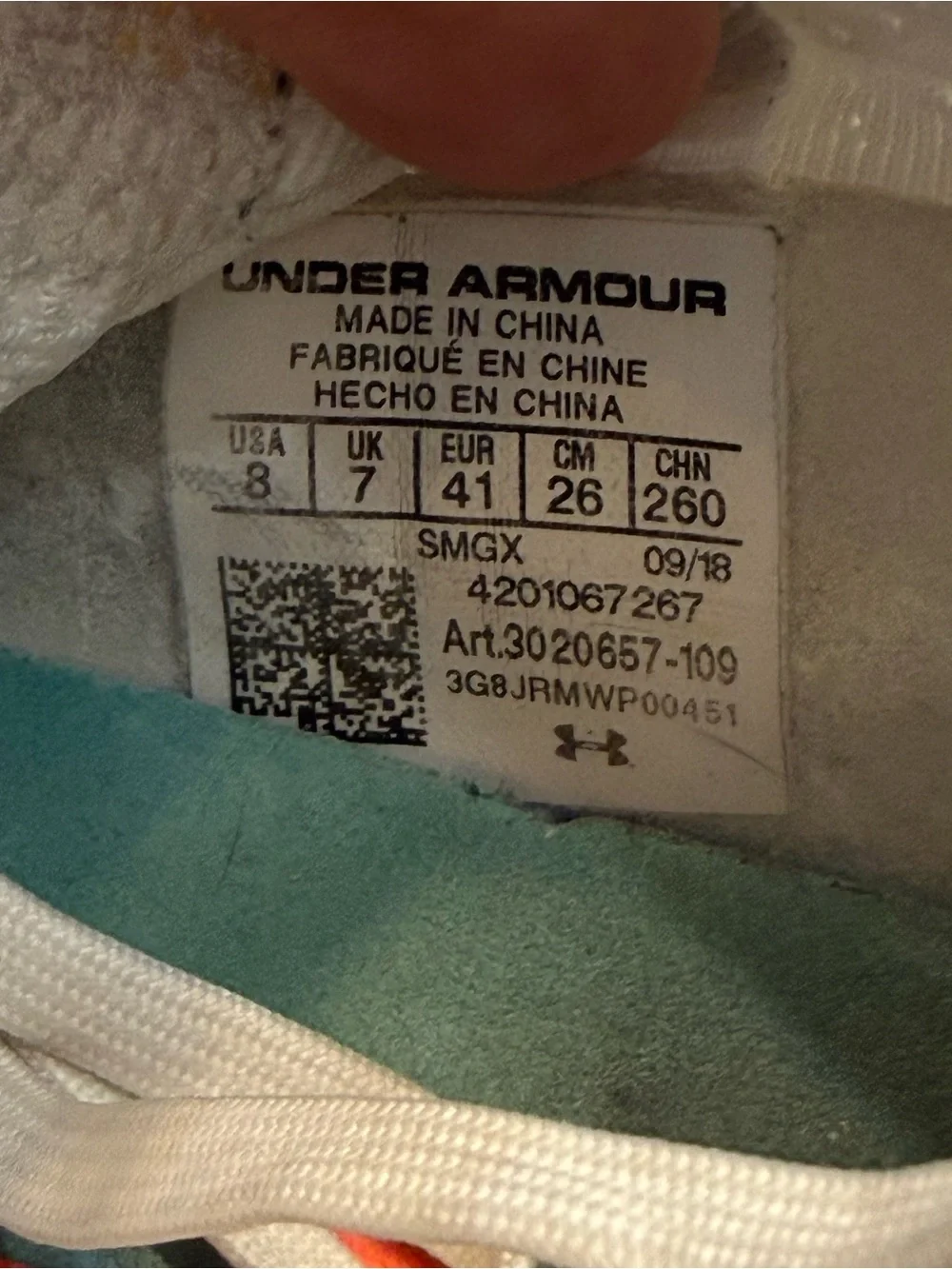 Under Armour Curry 5 Confetti US Men Size 8 Multi-White 3020657-109 basketball